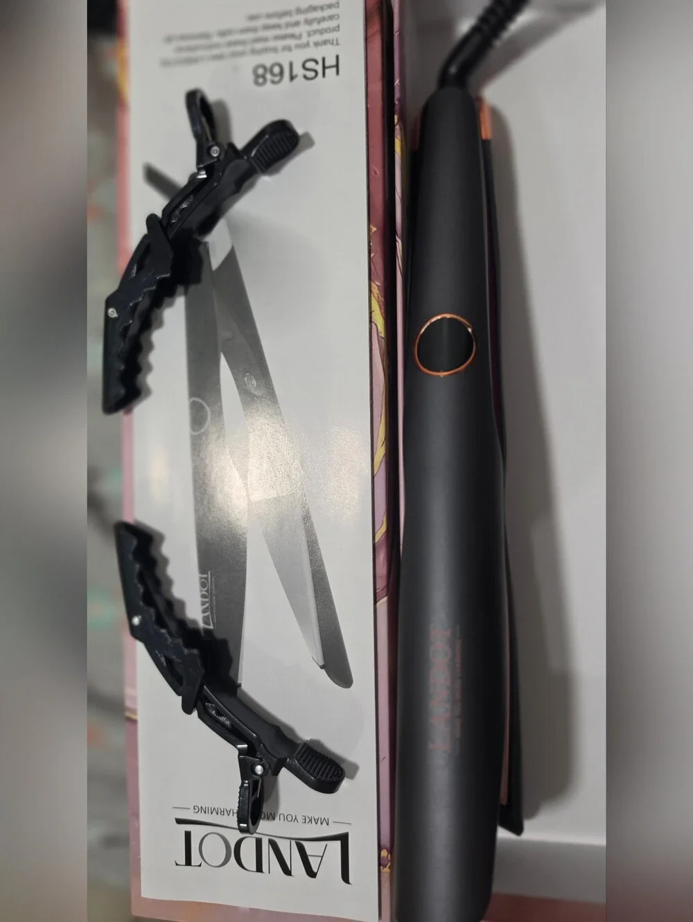 Pink Ceramic Hair Straightener with Digital Display